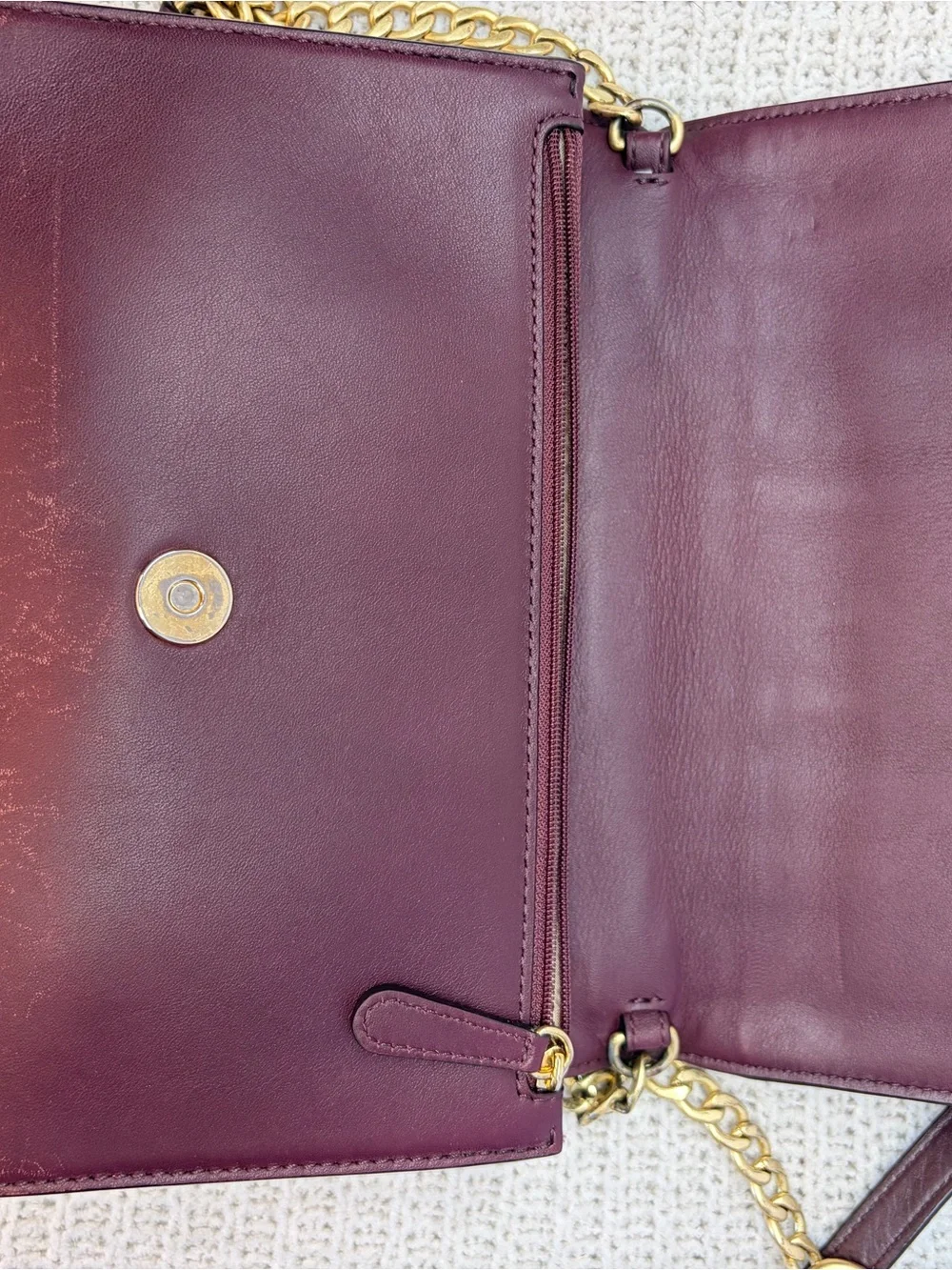 Michael Kors Burgundy Leather Crossbody